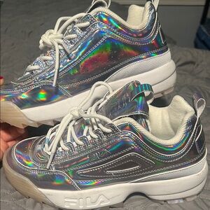 Fila Iridescent Sneakers with White Soles